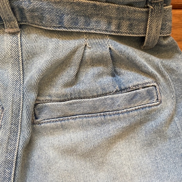 NWT SO High Rise Paperbag Waist Denim Mom Shorts 1 - Picture 7 of 13